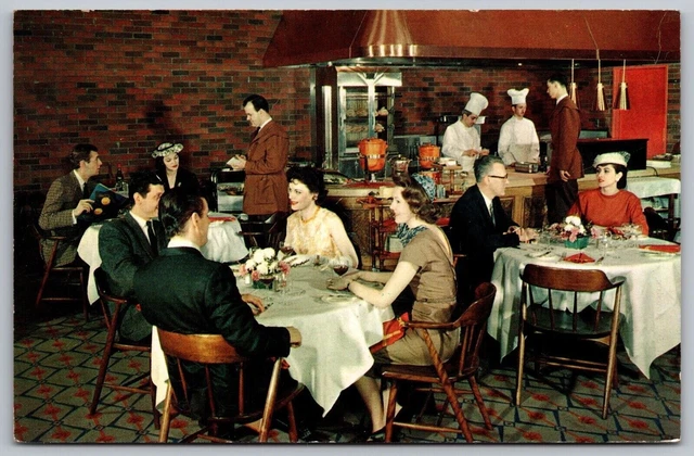 Montreal Quebec Canada Queen Elizabeth Club & Restaurant Chrome Postcard