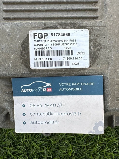 Calculateur (ECU) Vierge Pour Fiat Grande Punto 1.3 JTD - Réf 6F3.P8 51784566 HW03P, Remanufacturé Magneti Marelli