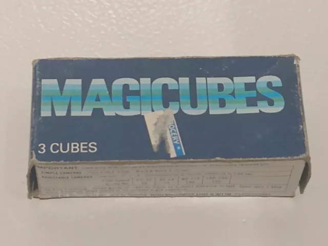 De colección Magicubes para cámaras cubo mágico tipo F o X Blue Dot Corporation 1982