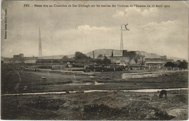 CPA AK Fez - Messe dite au Cimetiere de Bar Dbibagh MAROC (1082733)