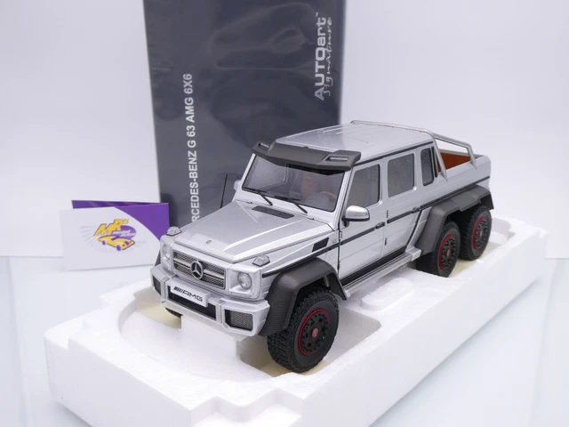 KOVOVÉ a RESIN MODELY | Mercedes-Benz G63 AMG 6×6 stříbrná AUTOart 1:18