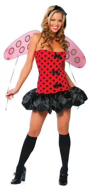 Sexy Roma Halloween Adult Lady Bug Costume w Wings