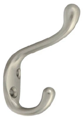 National Hardware N331-009 Hat & Coat Hook, Heavy-Duty, Satin Nickel, Holds