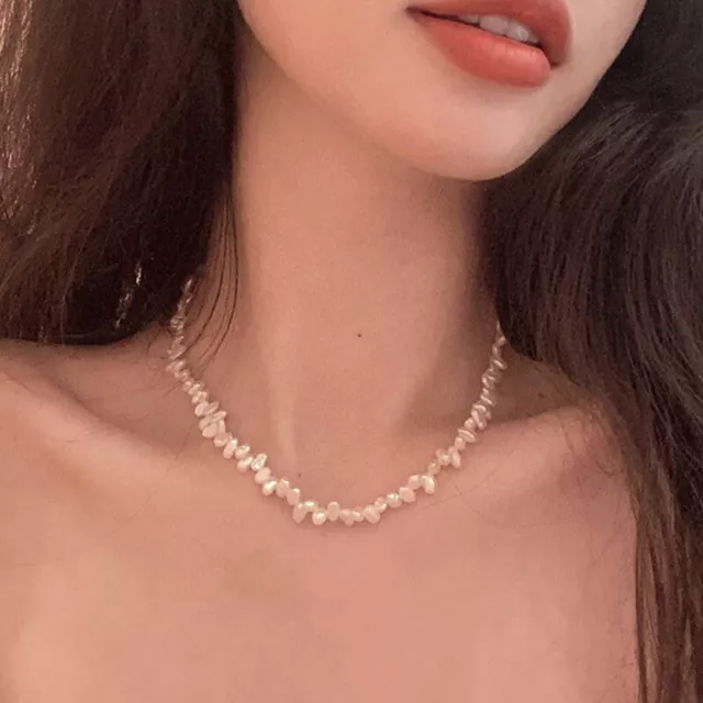 Pearl Necklace Beautiful Small Irregular Shaped Light Weight Daninty for Women