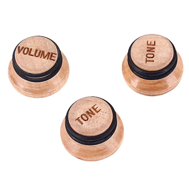 3 Pièces Bouton De Commande De Tonalité De Volume De Vitesse D'érable Pour