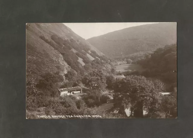 Postcard Devon  Drewsteignton Fingle Bridge Tea shelter Chapman 10314