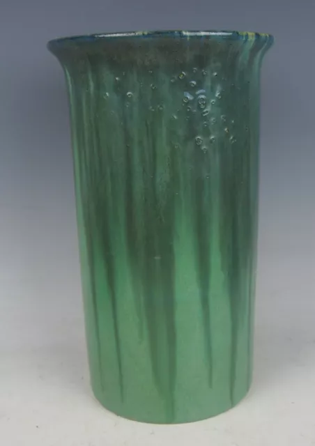 LARGE 9.5" FULPER ARTS & CRAFTS POTTERY VASE - DRIP GLAZE - ca. 1930'S
