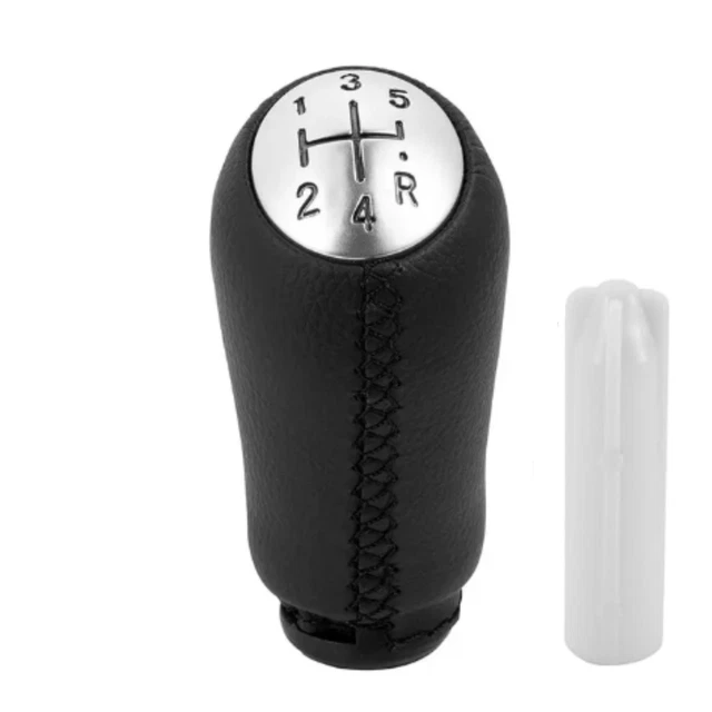 Pommeau Levier De Vitesse Cuir OBEST Compatible Renault Clio 2/3/4, Megane 2, Laguna 2, Dacia