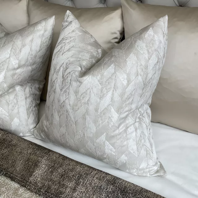 Made to order cushion cover, luxury designer pillow cover - HAILES  Ivory Pearl