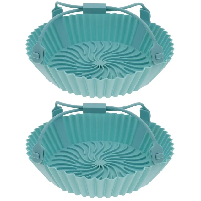 2 PIECES TEGLIE in Silicone Teglia Pentola Bistecchiera Antiaderente