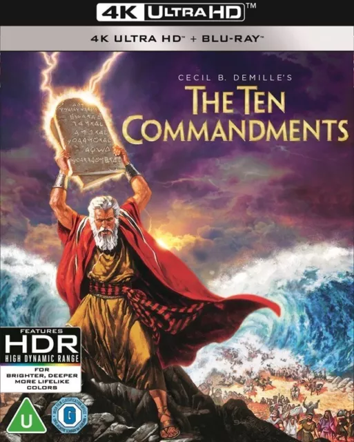 The Ten Commandments 4K UHD & Blu Ray Brand New & Sealed UK Ultra HD  #V1