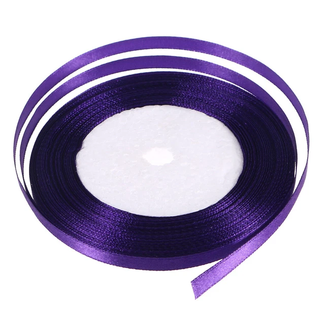 Cinta de seda de poliéster de 6 mm de ancho 25 yardas para paquete de regalo envoltura de regalo artesanía