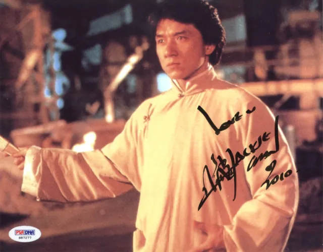 PSA Certifié Jackie Chan Main Signé 8 X10 Photo Authentique Autographe