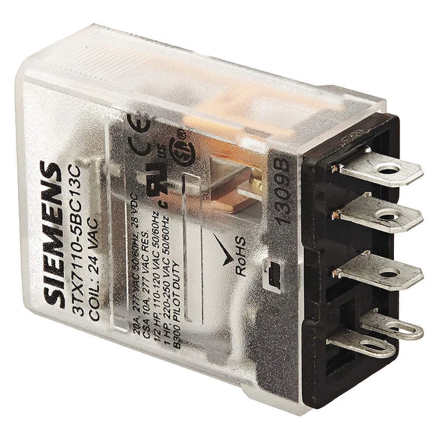 SIEMENS 3TX7110-5BC13C Plug-in relay, SPDT, 15A,24VAC