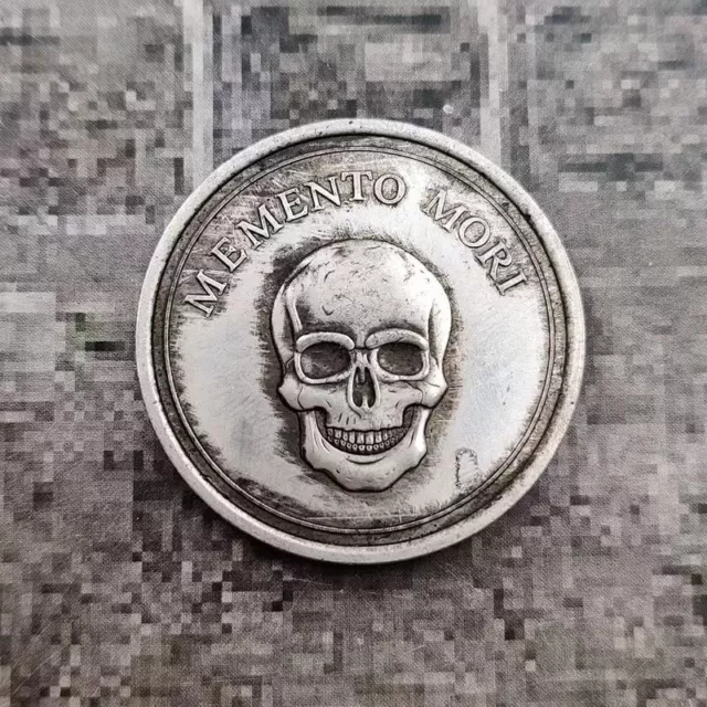 2020 Memento Mori Skull 'This moment is your life' Nickel Hobo Coin Free Ship
