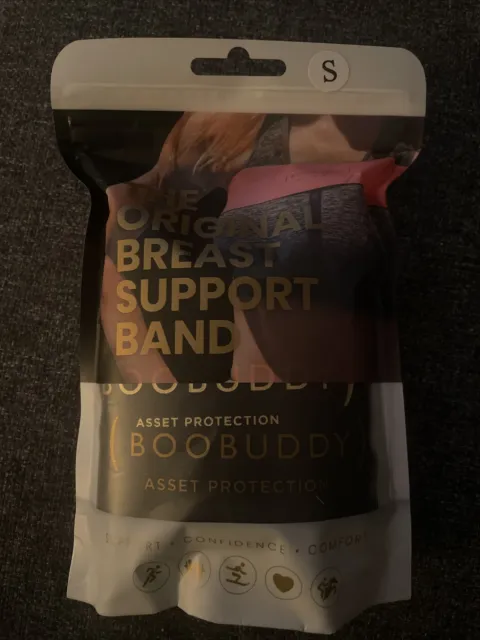 Boobuddy Adjustable Breast Support Band Sports Bra Alternative, Pink