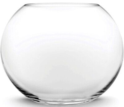CYS EXCEL Glass Bubble Bowl (H-4.5" W-5.5", Approx. 1/4 Gal.) | Fish Bowl Vase