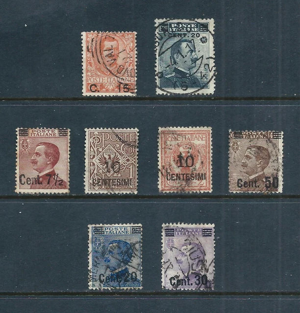 ITALY _ 1905-25 'SURCHARGES' various 8 _ USED ____(821)