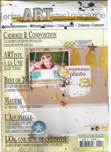 Artistes Magazine N°22 Cadrage & Composition / Le Velours / L'aquarelle / L'or