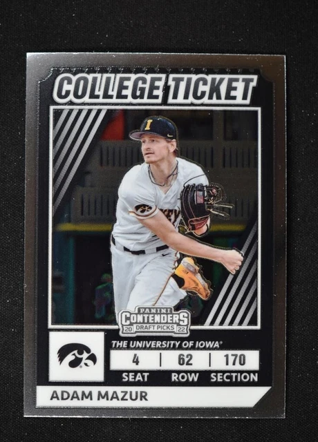2022 Elite Extra Edition College Tickets Optic #CTO-28 Adam Mazur