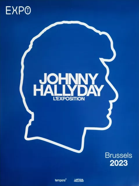 Johnny Hallyday - Affiche Originale Exposition - Bruxelles
