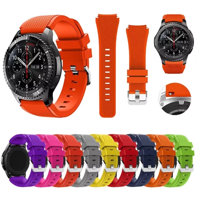 For Samsung Galaxy Watch 3 45mm 46mm Gear S3 Silicone Sport Band Strap 22mm