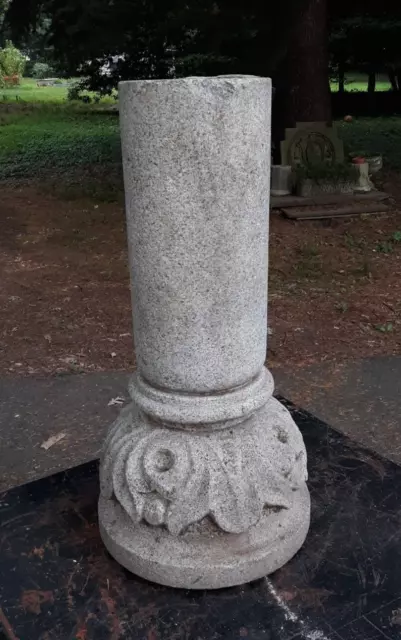 Antique Granite Architectural Salvage Column or Sculpture Pedestal