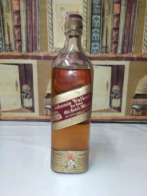 Whisky Johnnie Walker Red Label 75cl 43% Fascetta Repub 1949/1959 IMP.waxevitale