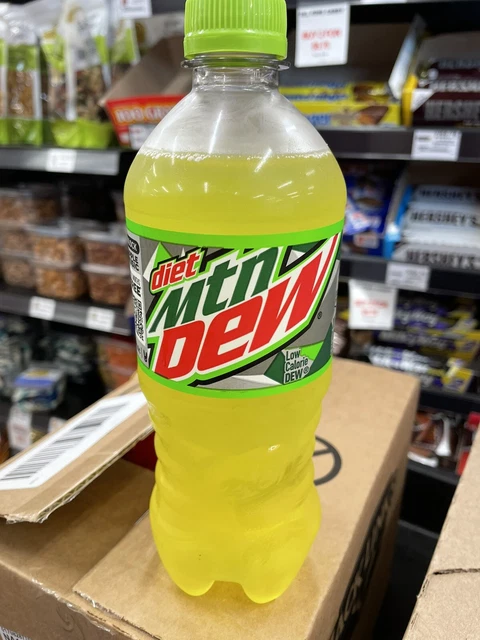 Rare diet Mountain Dew. Manufacturer Defect. Clear Bottle