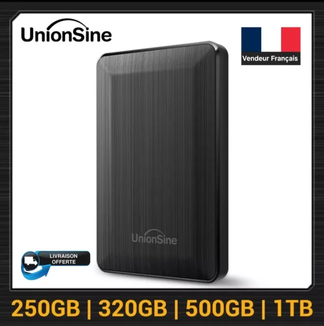 Disque Dur Externe Portable HDD 1To USB 3.0 Stockage Haute Vitesse PC TV