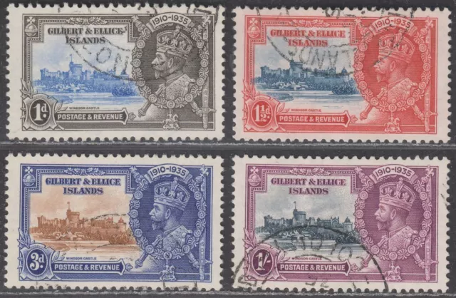 Gilbert Ellice Islands 1935 KGV Silver Jubilee Set Used SG36-39 cat £70