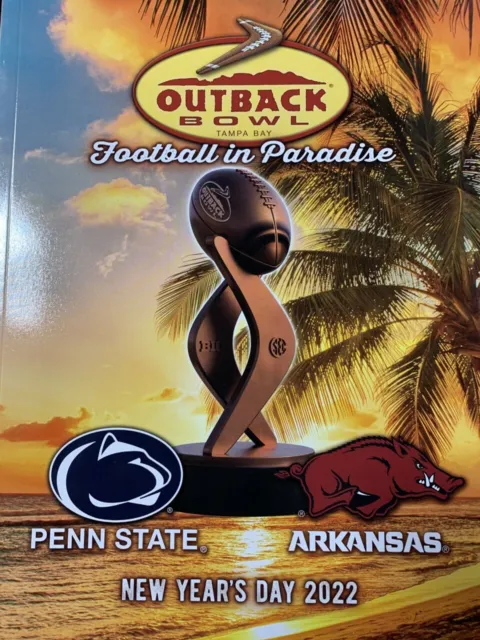 2022 Outback Bowl Game Program Penn State Nittany Lions Vs. Arkansas Razorbacks