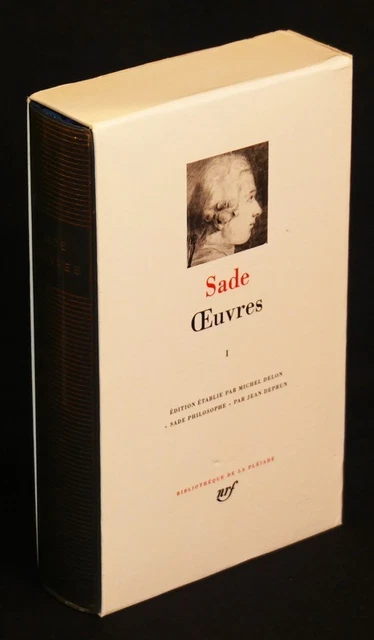 Sade Œuvres II pléiade SADE: OEUVRES TOME II - La pleiade, Gallimard NRF 1995 EUR 40,00