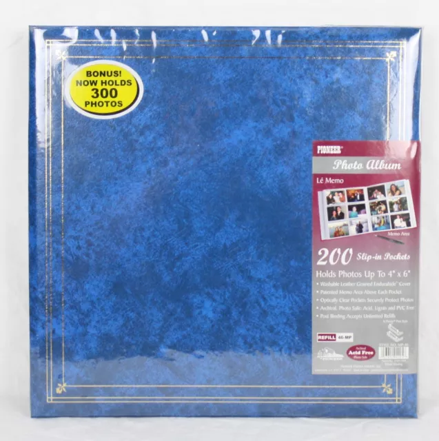 Álbum de fotos Pioneer tamaño completo 4x6 300 bolsillos azules