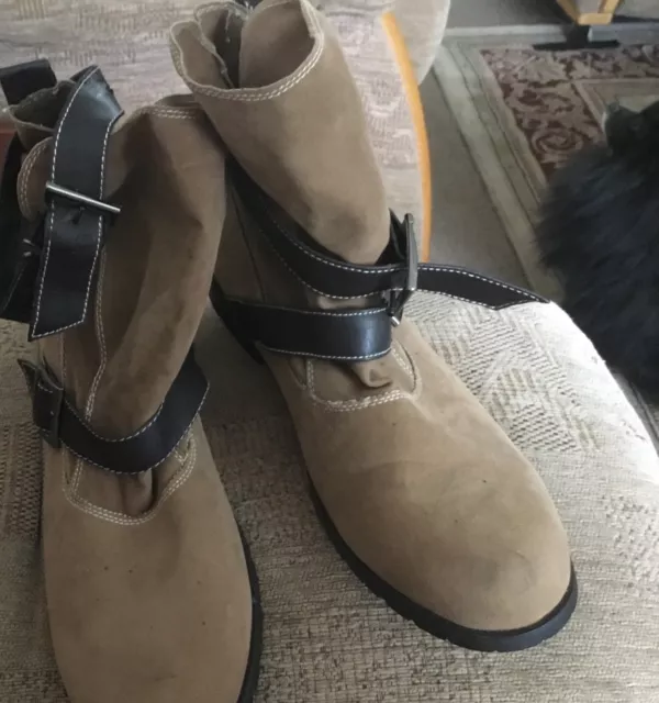 MEN'S SUEDE BUCKLE boots, size 8 £24.99 - PicClick UK