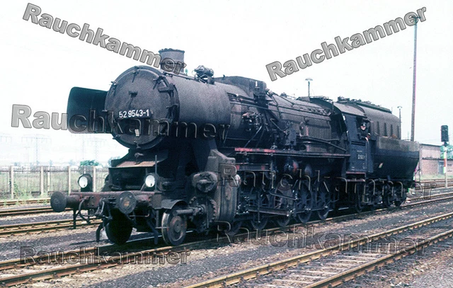altes PE-Foto DR 52 9543-1 Lübbenau 1974 - 10x15