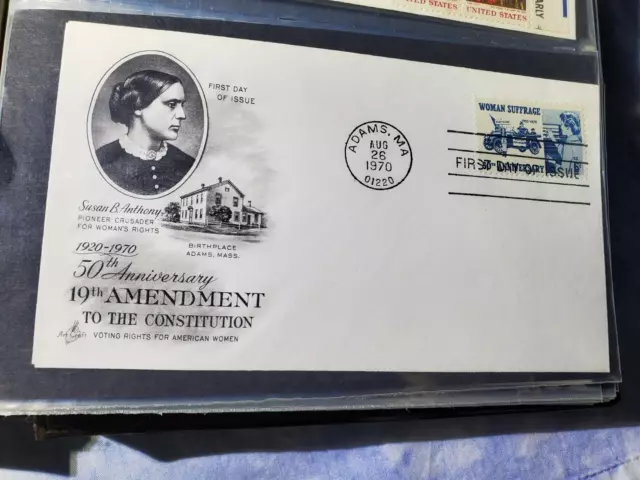 FDC First Day Issue Susan B Anthony 50th Anniversary 19th Amendment Aug. 26 1970