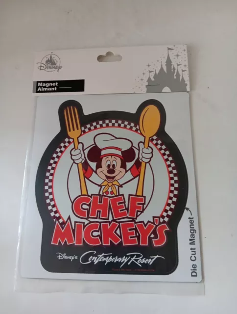 Disney Parks Chef Mickey Contemporary Resort Die Cut Magnet New with Tag