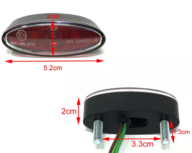 Motorcycle Mini Stop Tail Light LED for Triumph Bonneville Thruxton Cafe Racer