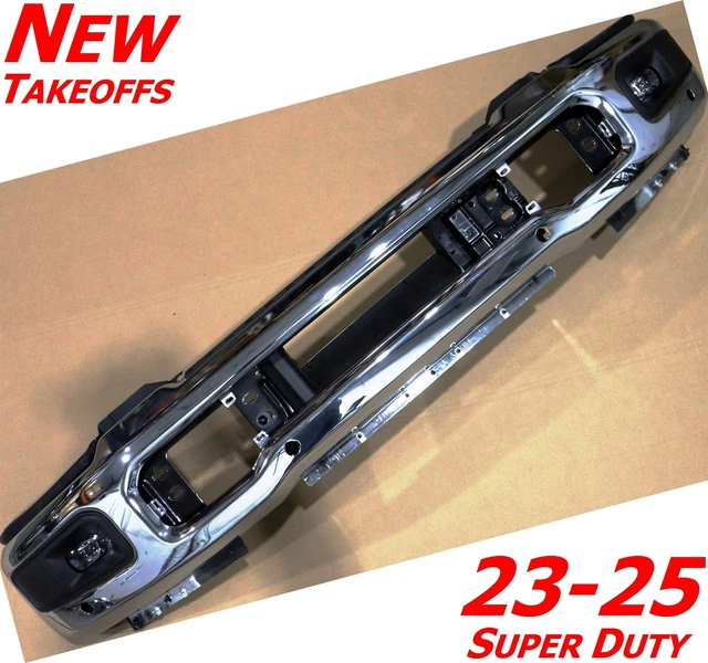 OEM 20232025 F250 Chrome Front Bumper Bar w/ LED Fogs Ford OE Super