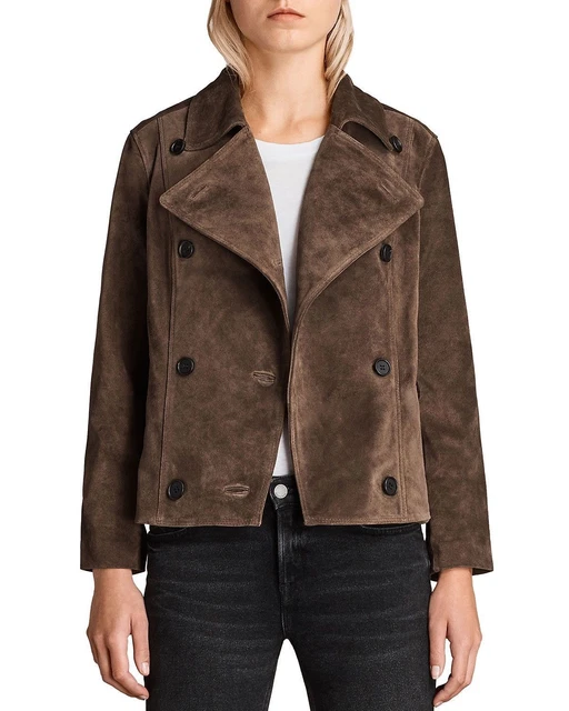 Veste en cuir de style motard - Marron foncé - FEMME | H&M FR