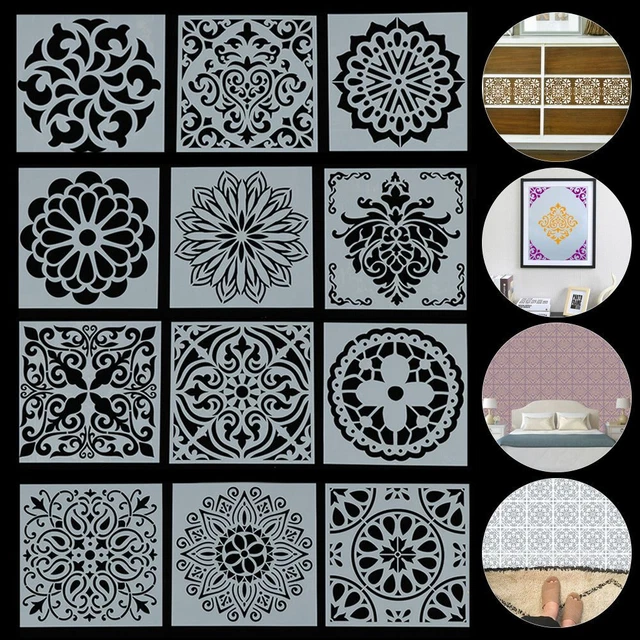 10 Stencil Per Dot Painting Mandala, 5 Misure 7.5-20 Cm, Sagome Riutilizzabili In PET Per Pittura Su Tela, Legno E Pareti