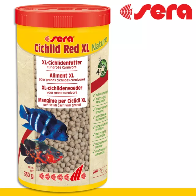 Sera 1000ml Cichlidae Rouge XL Nature Cichlidés Zierfische Nourriture Croissance