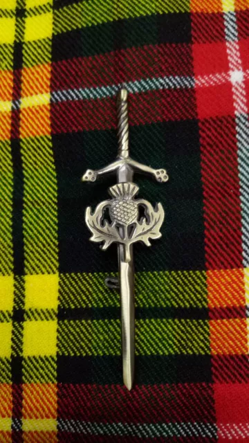 ST Scottish Kilt Pin Heritage Thistle Antique Finish 4"/Celtic Pins & Brooch 3