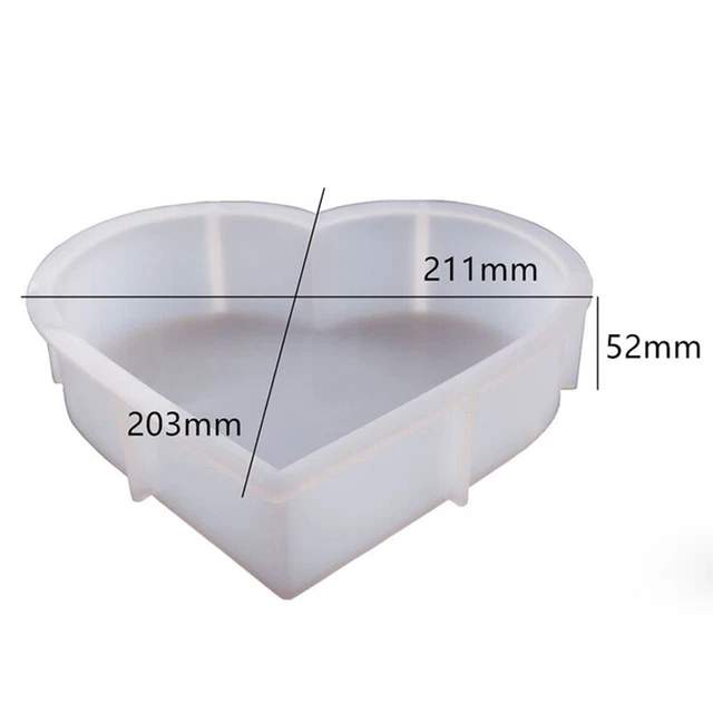Herzförmige Harzform, Kristall-Epoxy-Silikonform, rechteckig, Liebe, DIY-Dekor 2