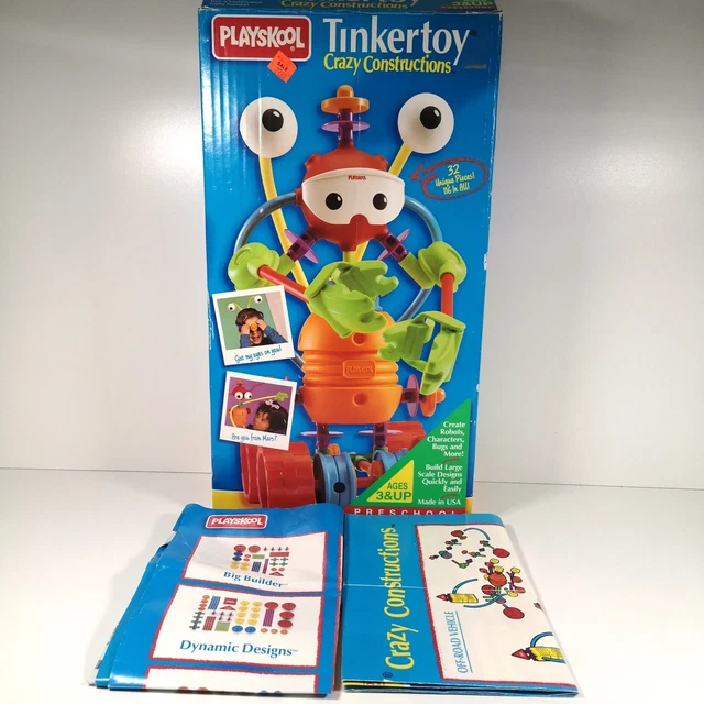 PLAYSKOOL TINKERTOY CRAZY Construction Play Set | Vintage | Made In USA ...