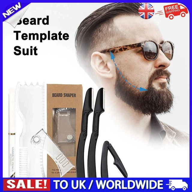 C# Plantilla de Estilo de Barba Profesional Ajustable Cabello Facial Plantilla Peinado T