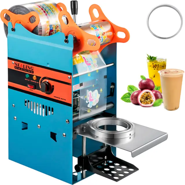 VEVORbrand Manual Tea Cup Sealer Machine, Manual Boba Tea Sealer Machine 90/95mm