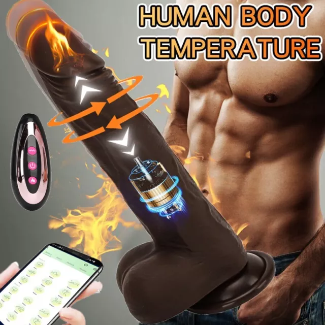 APP-Realistic-Dildo-Thrusting-Heating-Rotating-G-spot-Sex-Vibrator-Toy for women