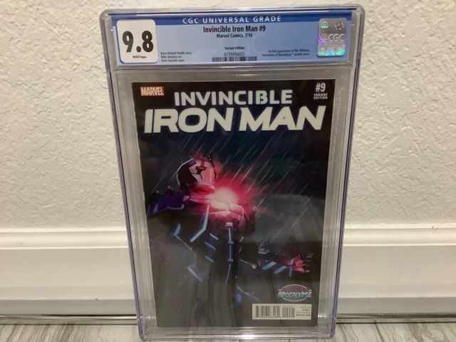 Invincible Iron Man # 9 CGC 9.8 W.P. 1st App Riri Williams Variant Cover 7